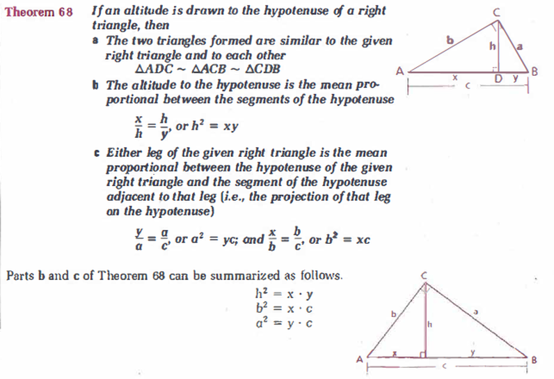 pythagorean theorem proof similar triangles